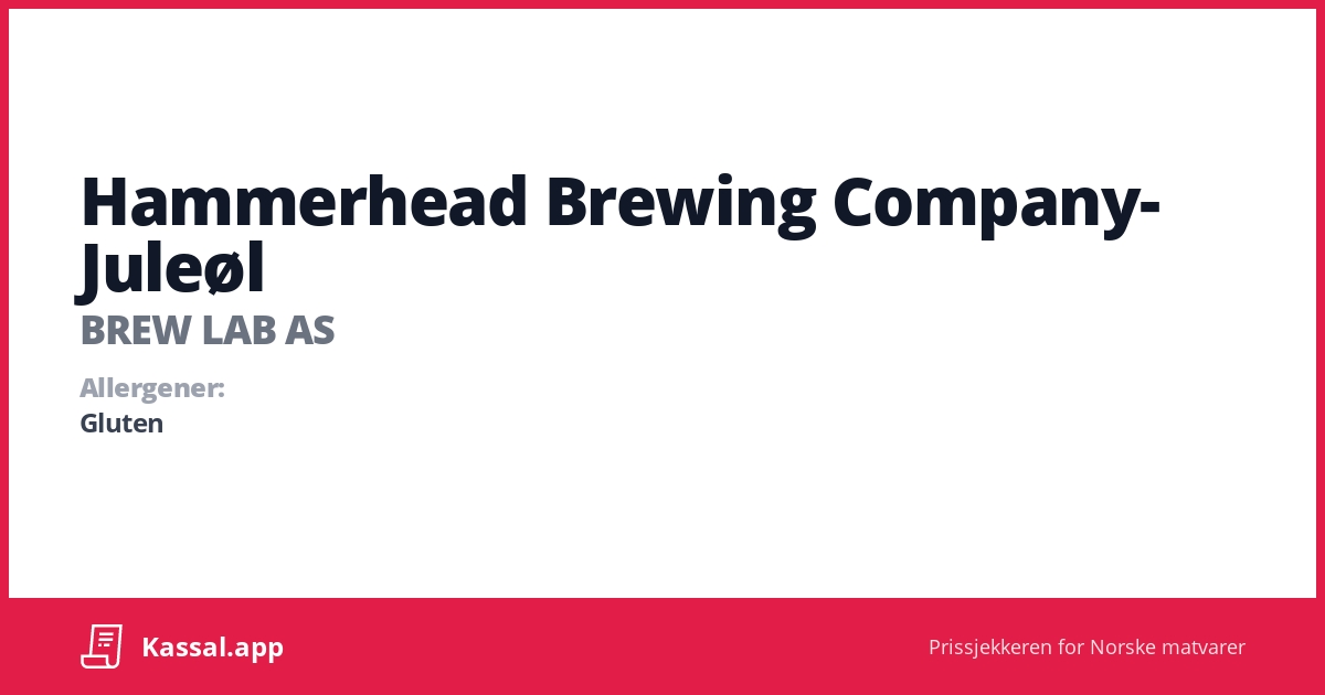 Hammerhead Brewing Company Juleøl Kassalapp®