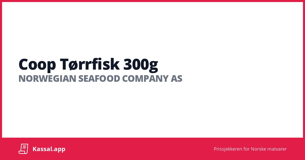 Coop Tørrfisk 300g - Kassalapp®