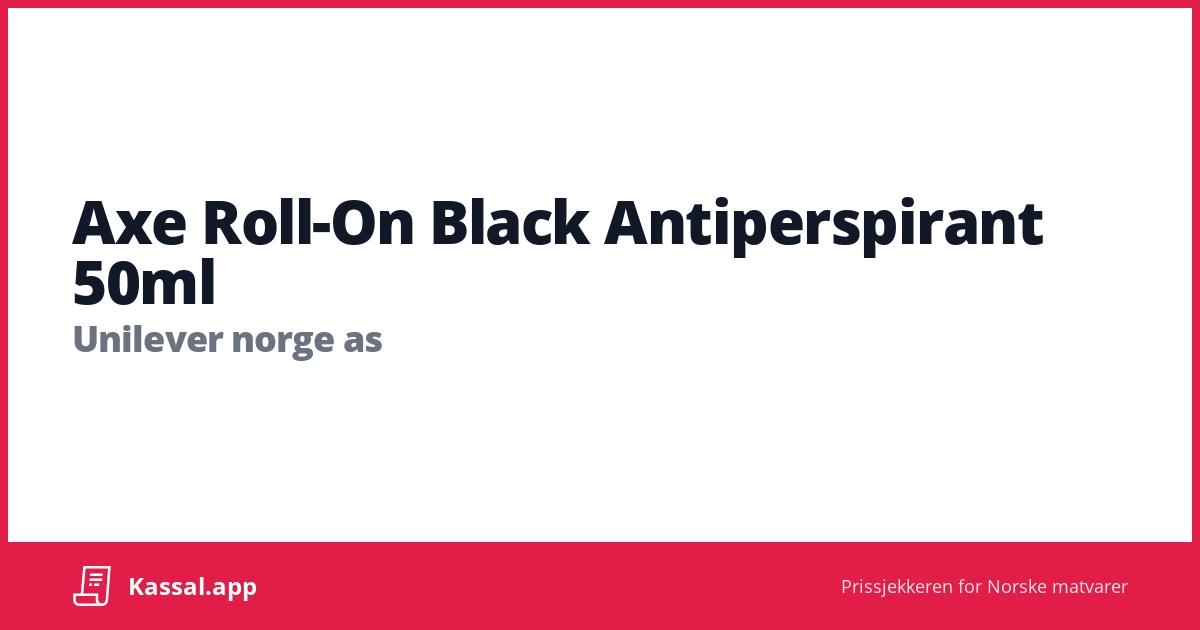 Axe Roll-On Black Antiperspirant 50ml - Kassalapp®