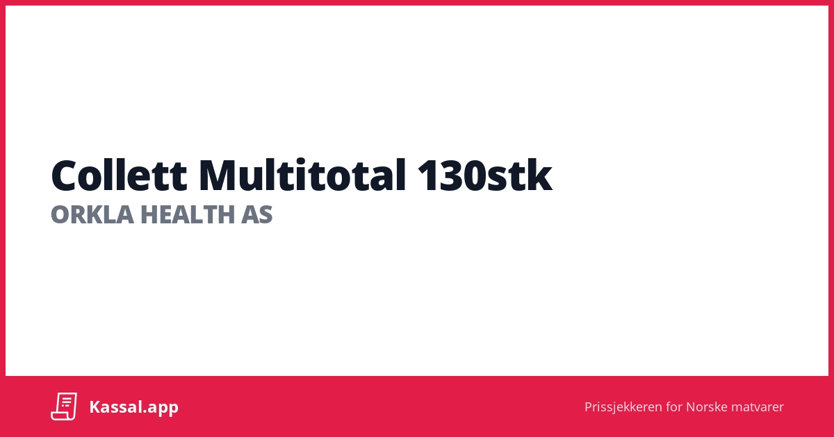 Collett Multitotal 130stk - Kassalapp®