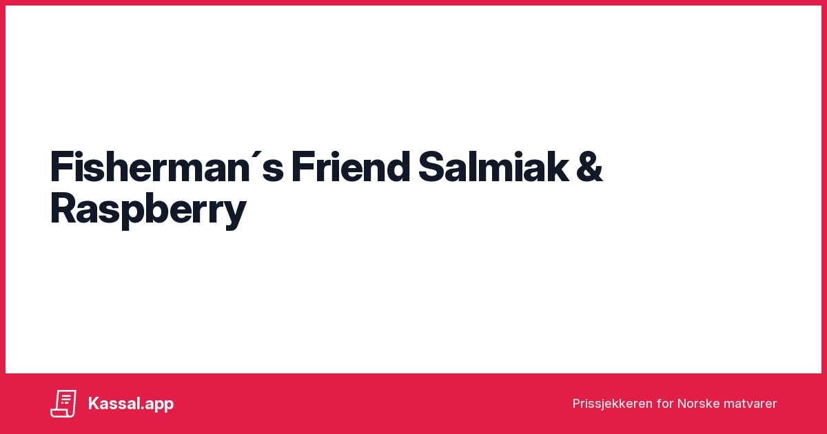 Fisherman´s Friend Salmiak & Raspberry - Kassalapp®