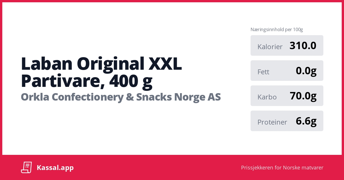 Laban Original XXL Partivare, 400 g - Kassalapp®