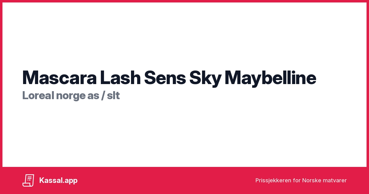 Mascara Lash Sens Sky Maybelline - Kassalapp®