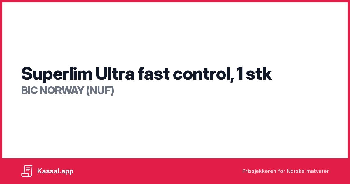 Superlim Ultra Fast Control, 1 stk - Kassalapp®