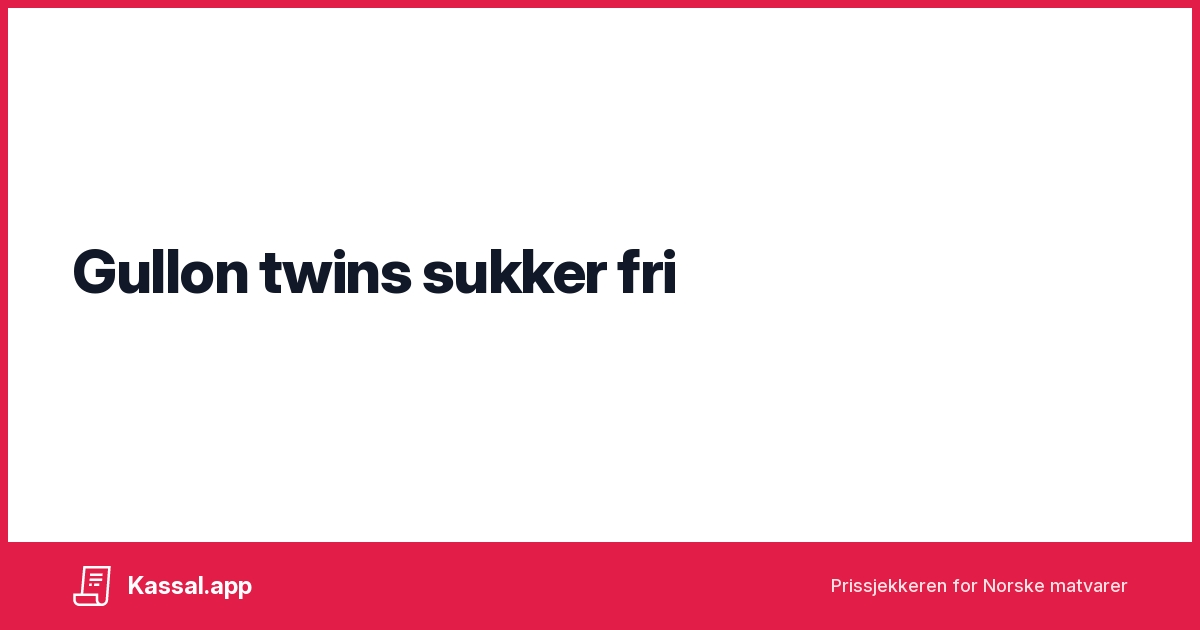 Gullon twins sukker fri - Kassalapp®
