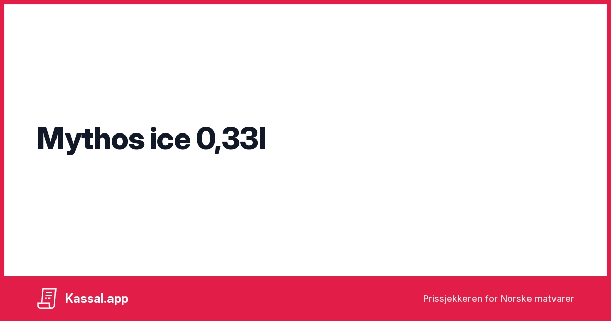 Mythos ice 0,33l - Kassalapp®