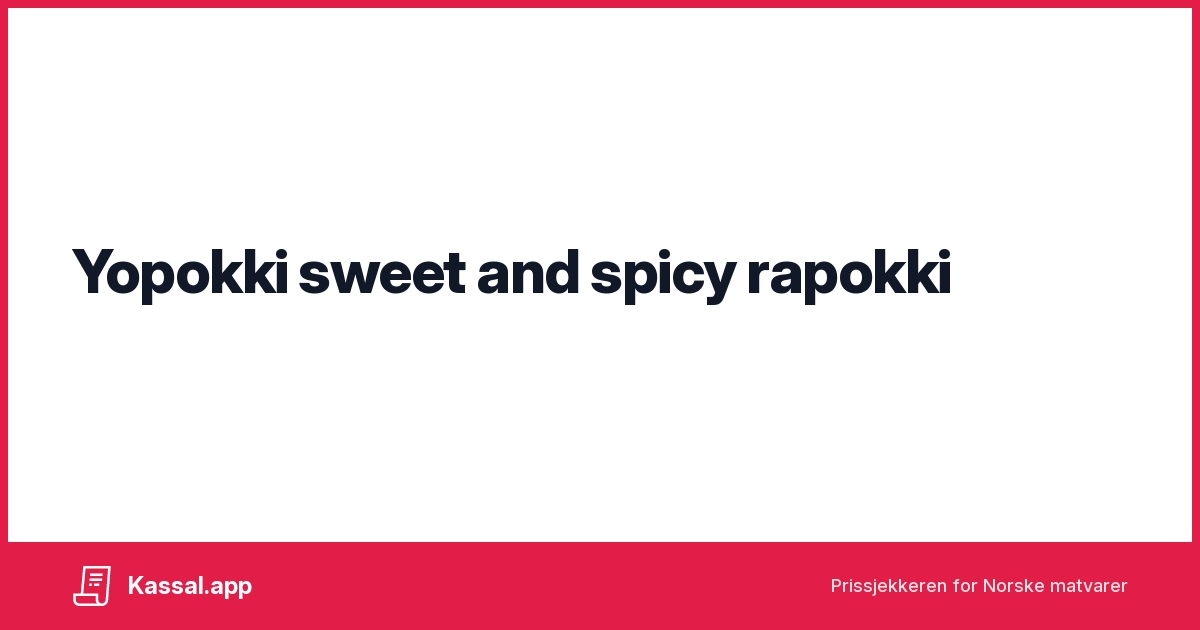 Yopokki sweet and spicy rapokki - Kassalapp®