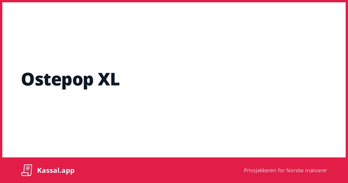 Ostepop XL - Kassalapp®