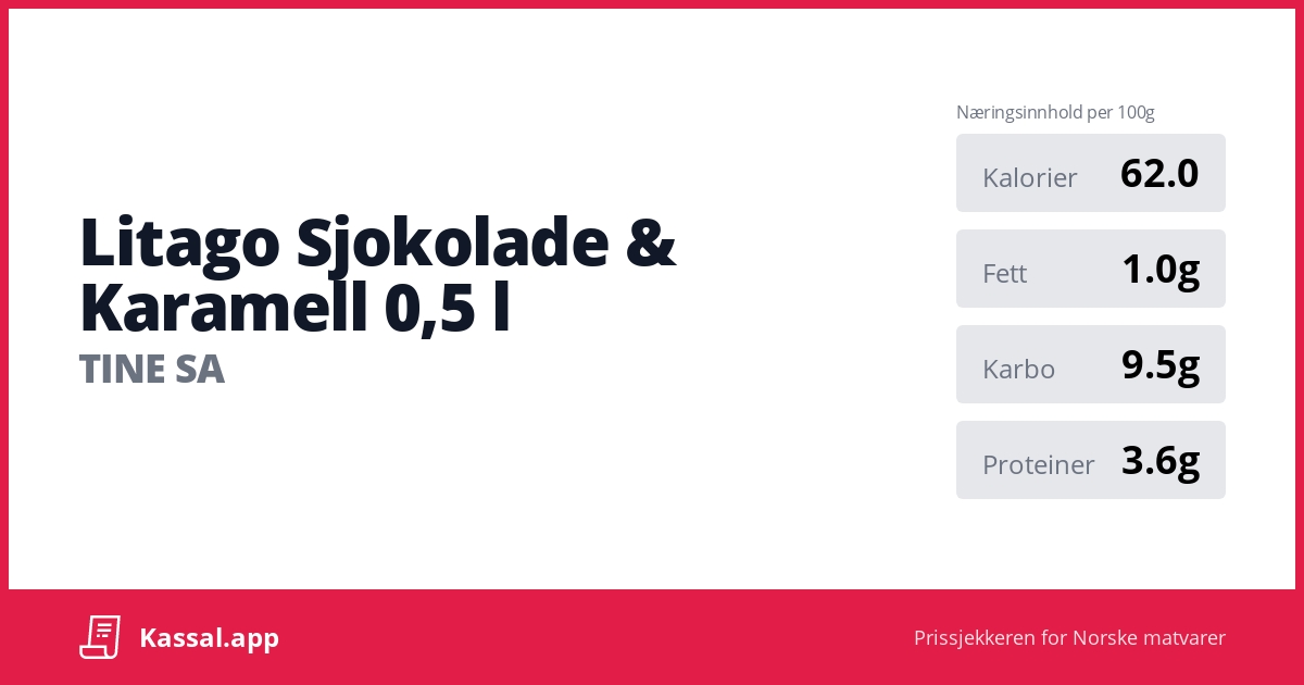Litago Sjokolade & Karamell Limited Edition, 0,5 l - Kassalapp®