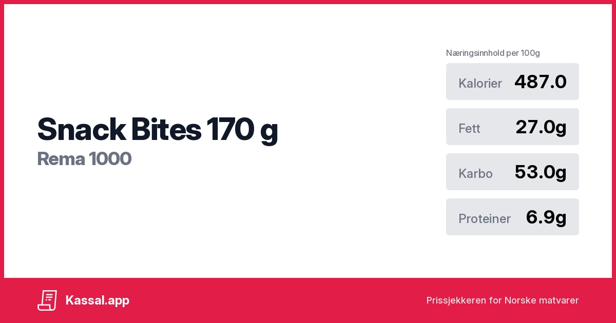 Snack Bites 170 g - Kassalapp®