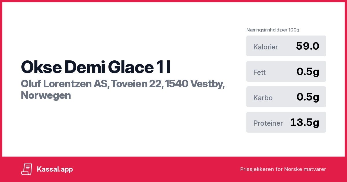 Okse Demi Glace 1 l Kassalapp®