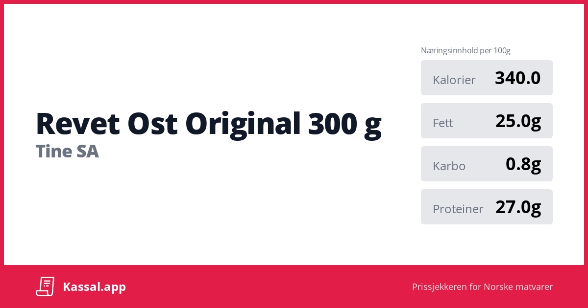 Revet ost Original, 300 g - Kassalapp®