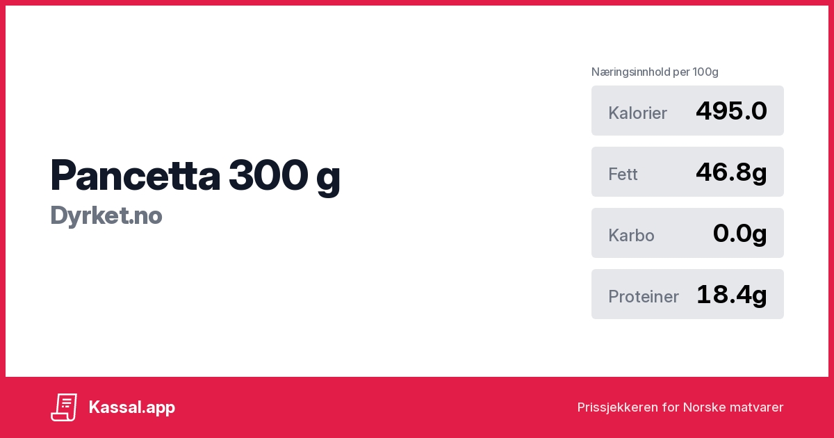Pancetta 300 g Kassalapp®