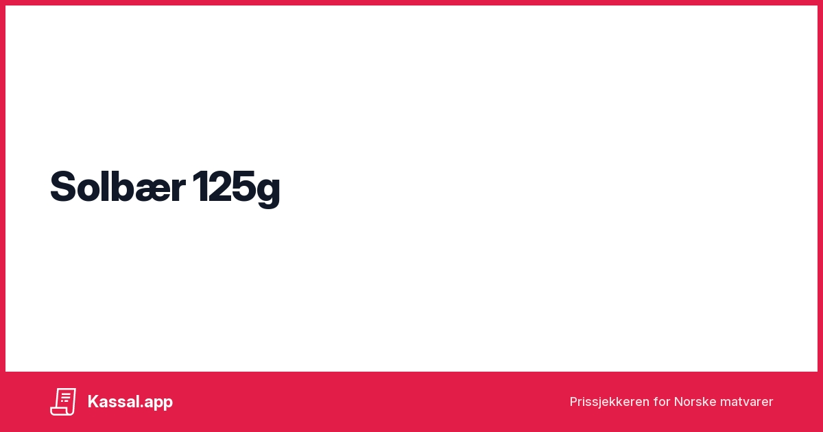 Solbær 125g - Kassalapp®