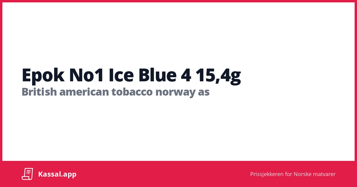 Epok No1 Ice Blue 4 - Kassalapp®
