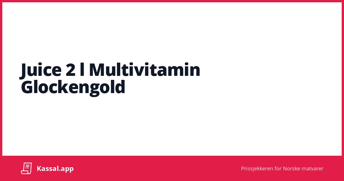 Juice 2 l Multivitamin Glockengold Kassalapp®