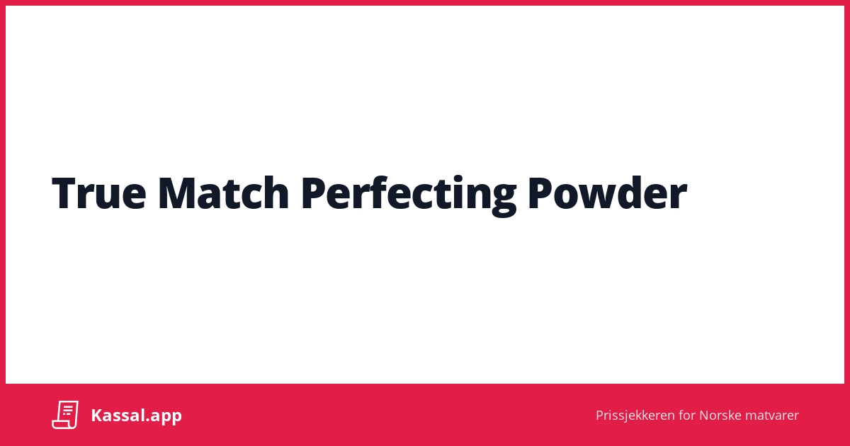 True Match Perfecting Powder - Kassalapp®