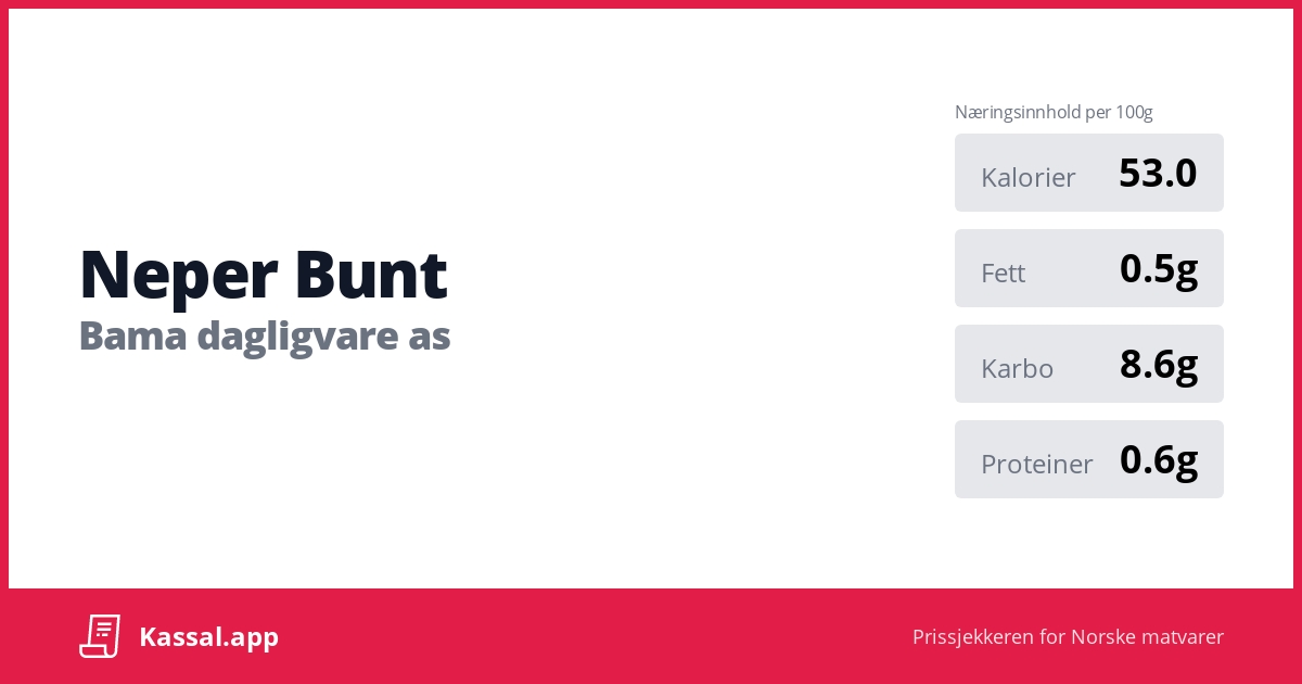 Neper Bunt - Kassalapp®