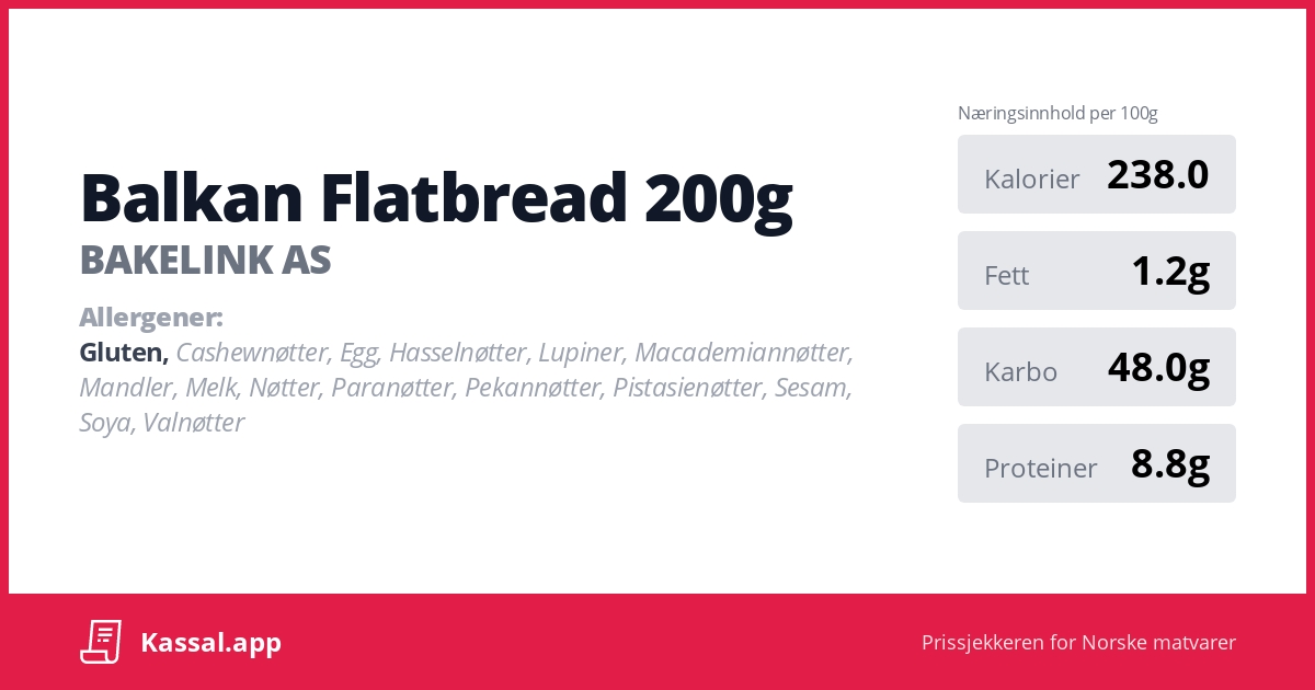 Balkan Flatbread 200g Kassalapp®