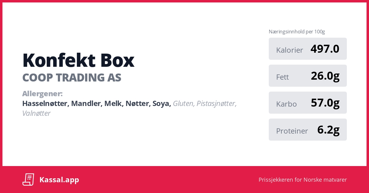 Konfekt Box - Kassalapp®
