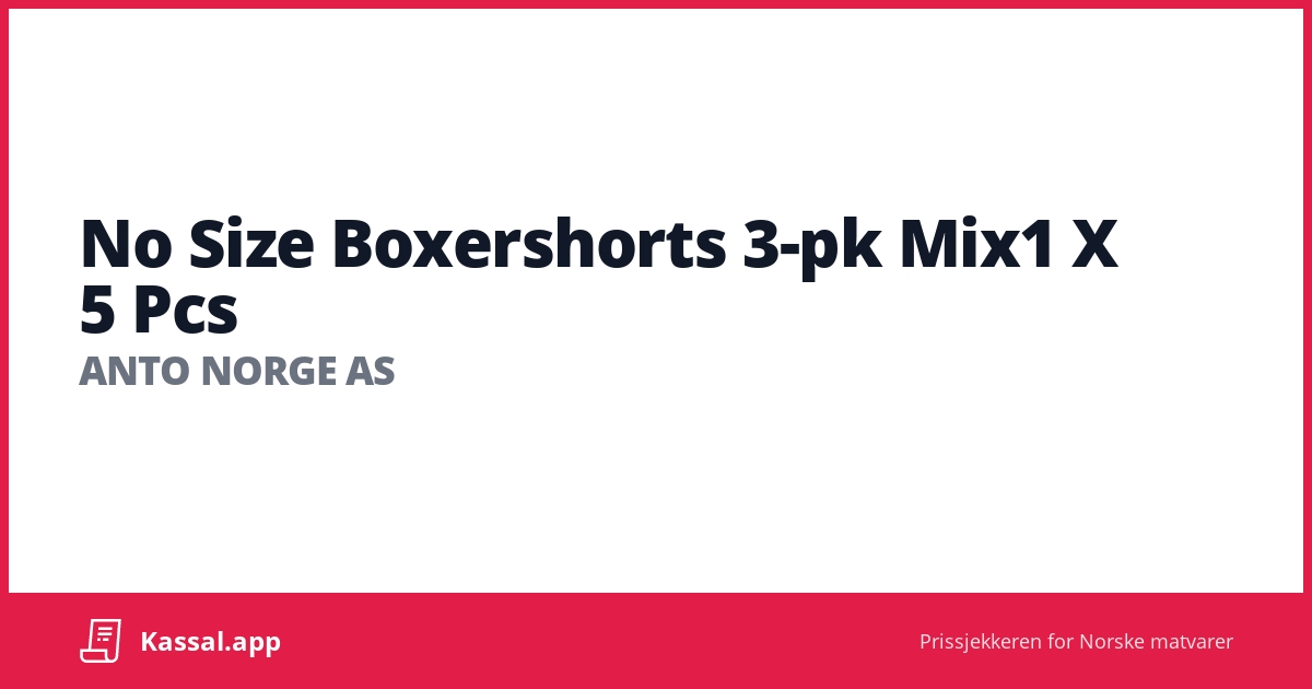 No Size Boxershorts 3-pk Mix1 X 5 Pcs - Kassalapp®