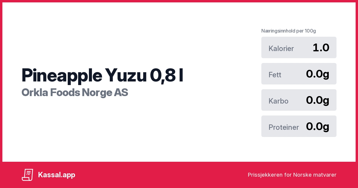 Pineapple Yuzu 0,8 l Kassalapp®