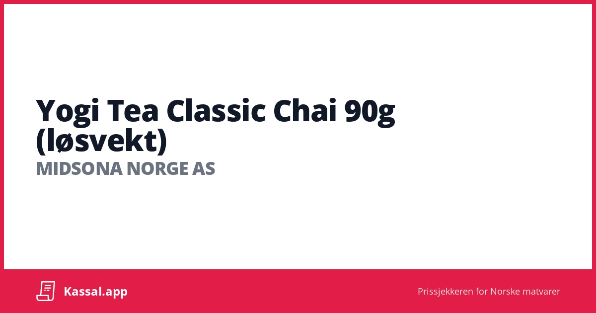 Tea Yogi Tea Classic Chai 90g