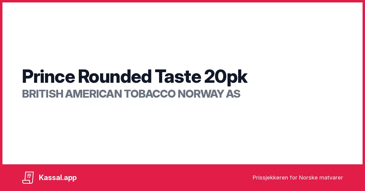 Prince Rounded Taste 20pk - Kassalapp®