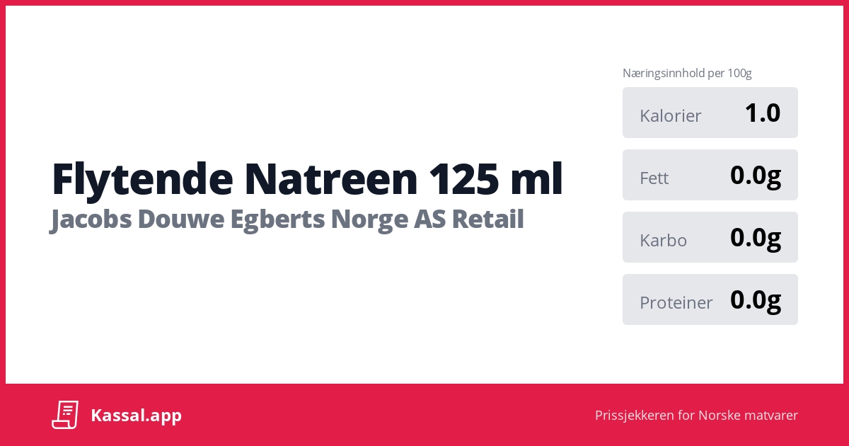 Flytende Natreen 125 Ml Kassalapp